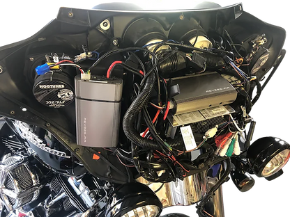 Wild Boar Rear Cut In Saddlebag Lid Speaker Amp Kit 2014-2023 Harley Touring