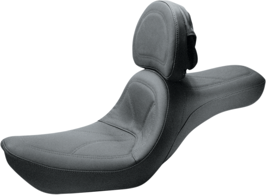 Saddlemen King Seat with Backrest for 1996-2003 Harley Dyna Wide Glide FXDWG