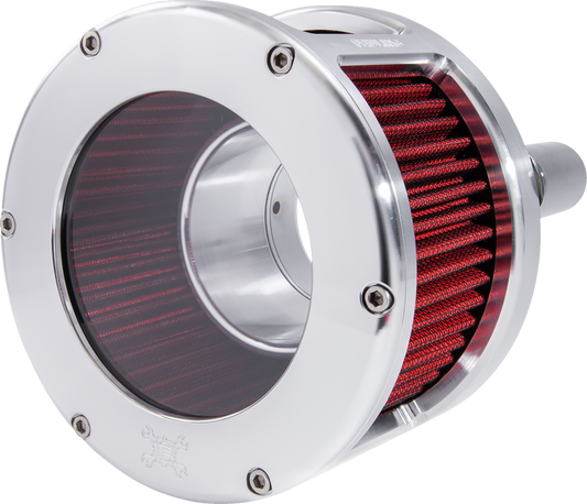 Feuling BA Race Clear Raw Red Air Cleaner Kit 2017-2024 Harley Touring Softail