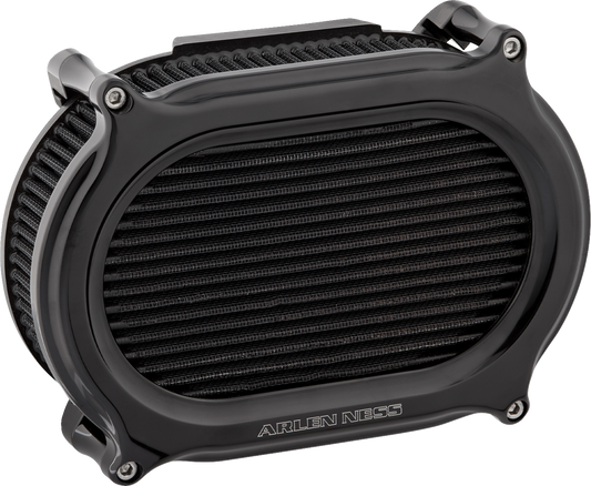Arlen Ness Stage II Black Oval Air Filter Cleaner Kit 2017-2024 Harley Davidson