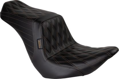 Le Pera Tailwhip Chestnut Diamond Up Front Seat for 2018-26 Harley Softail FXLR
