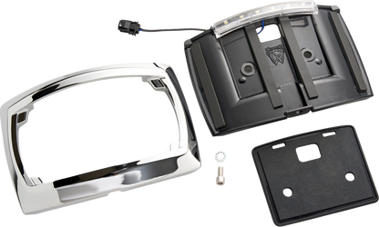 Ciro Curved LED Chrome License Plate Frame for 2023-2025 Harley Touring M8 40500