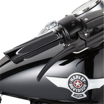 Arlen Ness Black Comfort Deep Cut Hand Grips Cable for 1980-2022 Harley Davidson