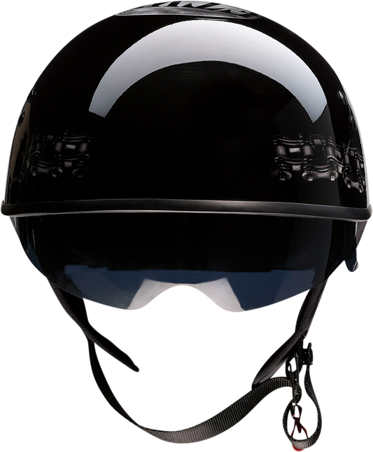 Z1R Vagrant Black FTW Unisex Adult Motorcycle Riding Street Racing Half Helmet