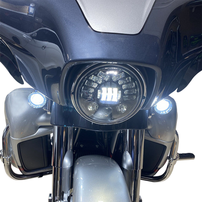 Custom Dynamics 7" Adaptive Chrome Headlight 2014-23 Indian Challenger Chieftain