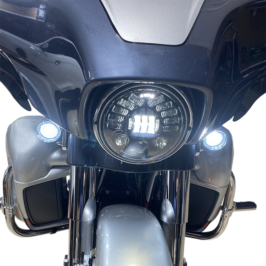 Custom Dynamics 7" Adaptive Chrome Headlight 2014-23 Indian Challenger Chieftain