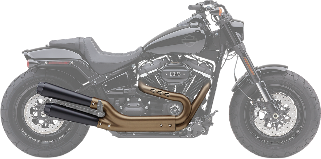 Cobra Black 4" Exhaust Mufflers for 2018-2022 Harley Softail Fat Bob