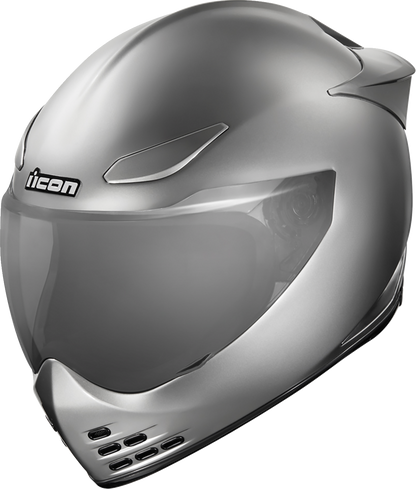 Icon Domain Cornelius Silver Unisex Adult Motorcycle Street Full Face Helmet