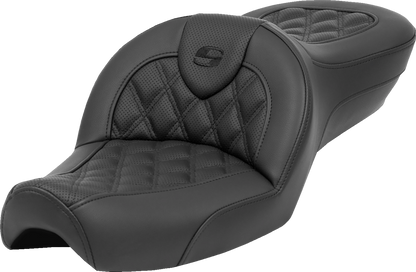 Saddlemen Roadsofa Black Lattice Stitch Seat for 1979-2003 Harley Sportster 1200 883