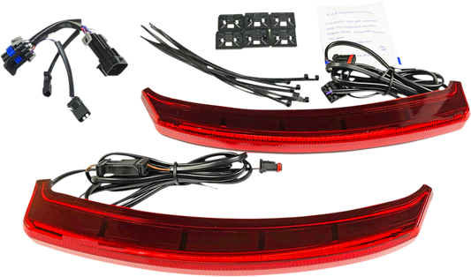 Custom Dynamics Red LED Saddlebag Lights 2019-2023 Indian Challenger Chieftain