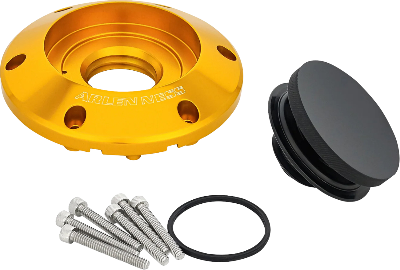 Arlen Ness Gold Pop Up Gas Fuel Cap fits 2023-2026 Harley Street Road Glide M8