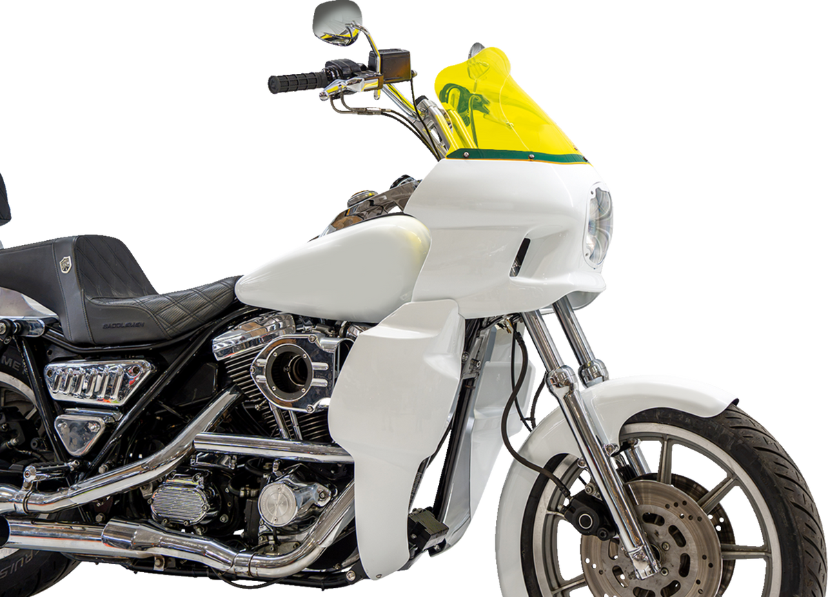 Klock Werks Flare 12.5" Yellow Ice Windshield fits Saddlemen S-RT Mini Fairing