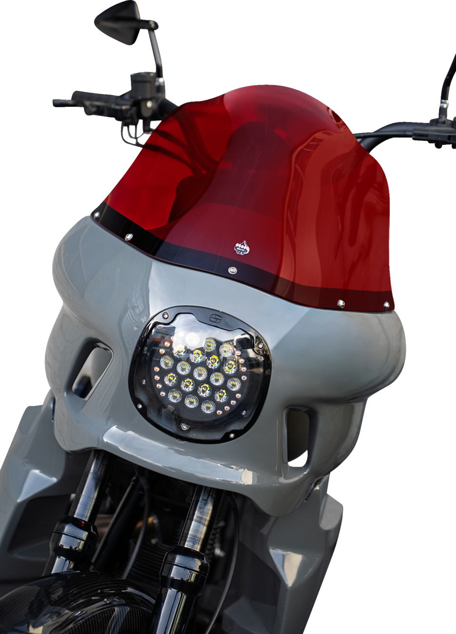 Klock Werks Kolor Flare 12.5" Red Windshield fits Saddlemen S-RT Mini Fairing