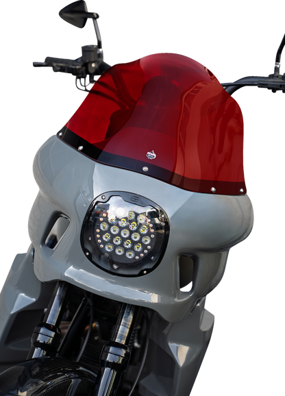 Klock Werks Kolor Flare 12.5" Red Windshield fits Saddlemen S-RT Mini Fairing