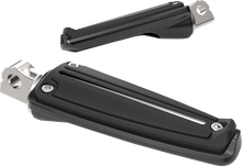 Ciro Black Rail Driver Passenger Universal Male-Mount Motorcycle Foot Pegs 61022
