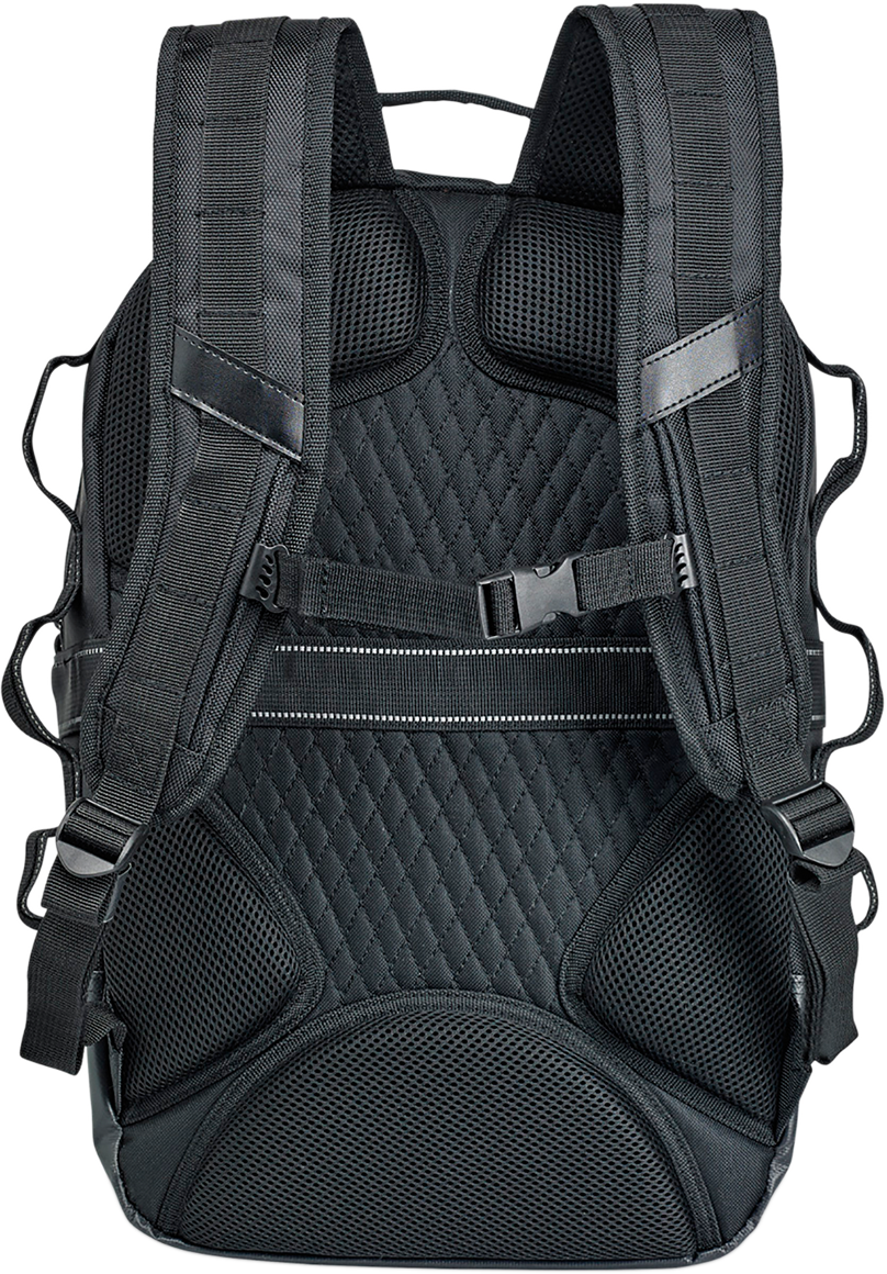 Biltwell Black Exfil-48 Molle Motorcycle Sissy Bar Backpack Bag for Harley