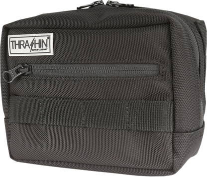 Thrashin Black Molle Webbing Motorcycle Front Handlebar Rear Sissybar Bag Plus