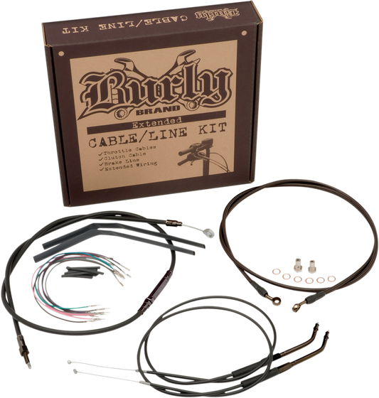 Burly Brand 16" Ape Hanger Handlebar Cable Kit 1998-2005 Harley Dyna Models