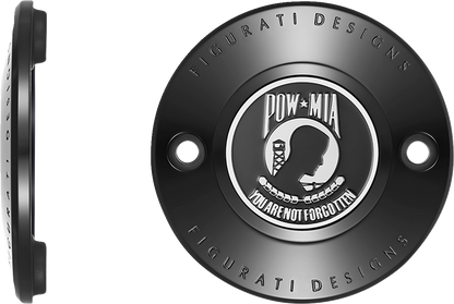 Figurati Designs POW-MIA Black Timing Points Cover for 2017-2023 Harley M8