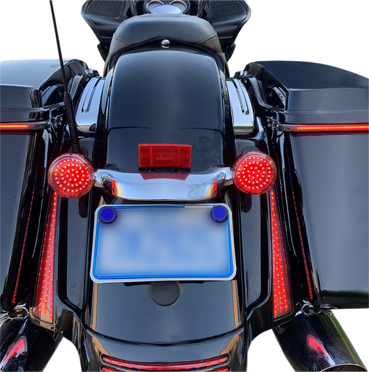 Drag Specialties 1157 Red LED Bullet Turn Signal Inserts 07-21 Harley Touring