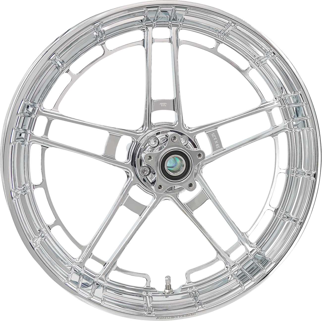 Arlen Ness Flatline Chrome 21" x 3.5" Front Motorcycle Wheel for Harley Davidson