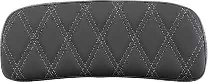 Drag Specialties Black Silver Stitched Vinyl Chopped Tour Pack Pad for Harley
