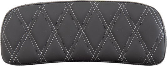 Drag Specialties Black Silver Stitched Vinyl Chopped Tour Pack Pad for Harley