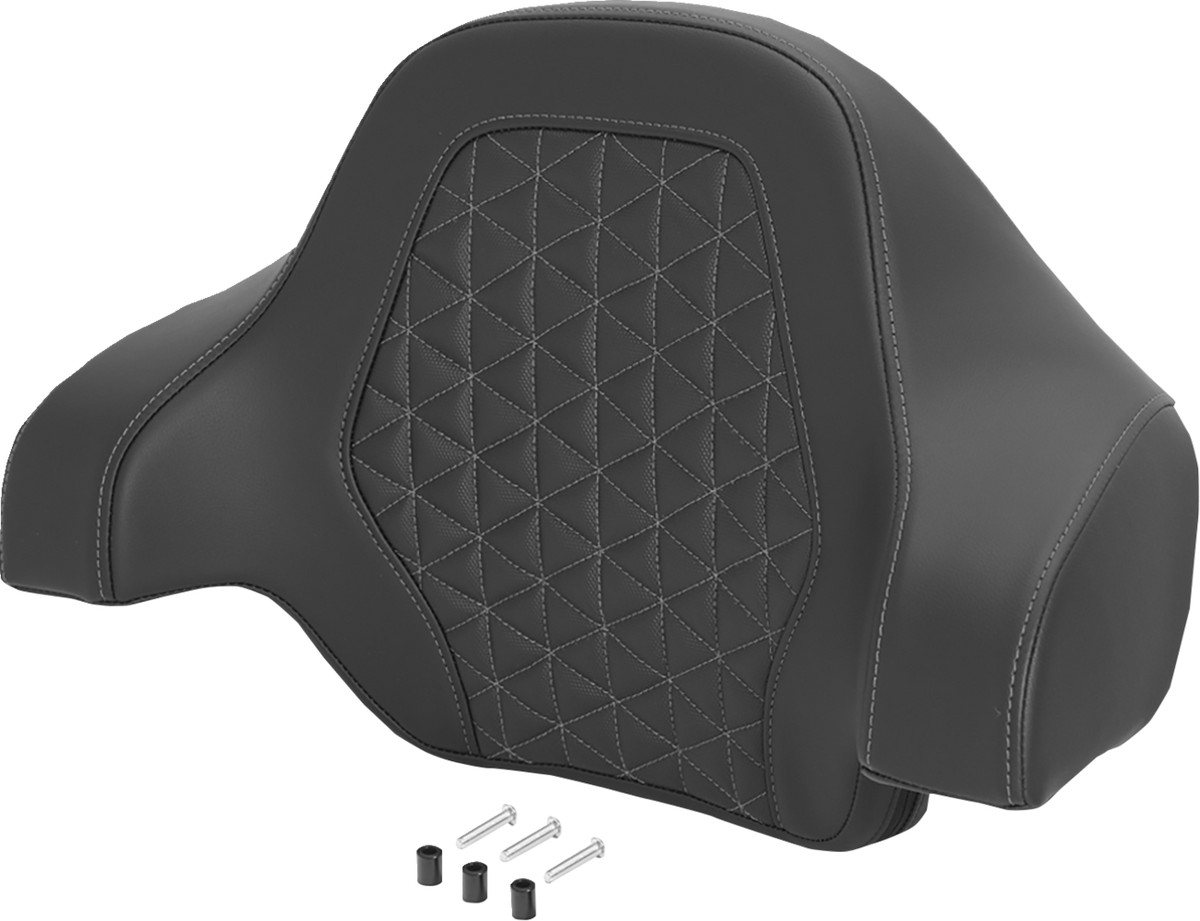 Saddlemen Gray Tri Gripper Deluxe Sissy Bar Tour Pack Backrest Pad for Harley