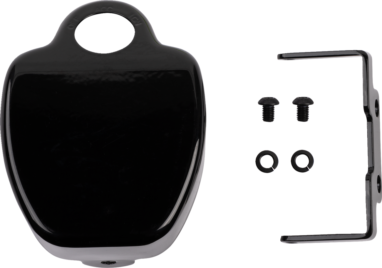 Drag Specialties Black Ignition Coil Cover for 2008-2013 Harley Softail FXCW FXS