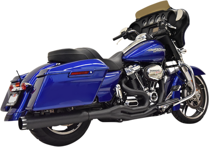 Bassani Road Rage 2-1 Black Exhaust 2017-2024 Harley M8 Touring FLHX FLHR FLHTKL