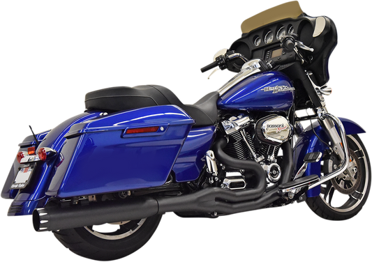 Bassani Road Rage 2-1 Black Exhaust 2017-2024 Harley M8 Touring FLHX FLHR FLHTKL