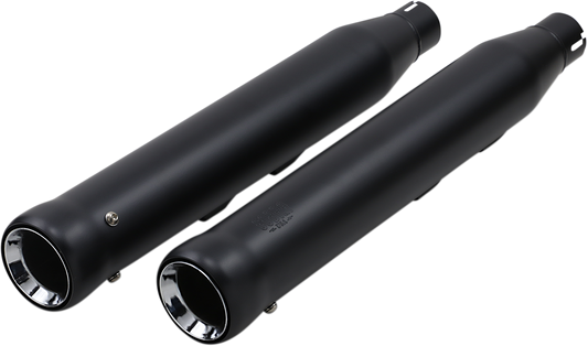 Cobra Neighbor Hater Black Slip-On Motorcycle Mufflers 2005-2017 Harley FLSTN