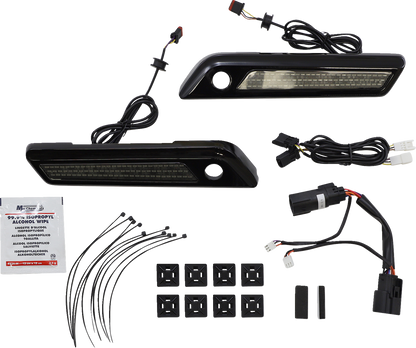 Custom Dynamics LED Black Saddlebag Latch Lights fits 2014-2023 Harley Touring
