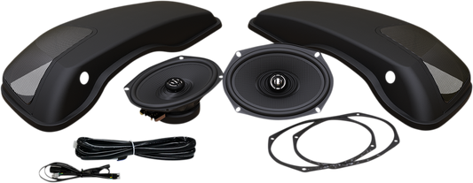 Hogtunes Rear Saddlebag Speaker & Lid Kit for 2014-2022 Harley Touring Models