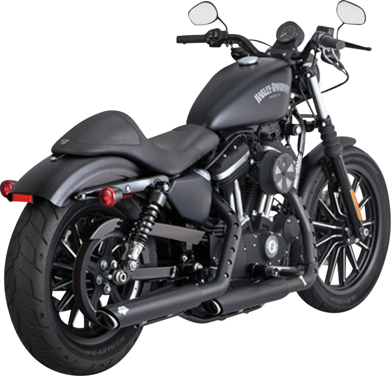 Vance & Hines Black Twin Slash Slip on Mufflers 2014-2022 Harley Sportster 46361