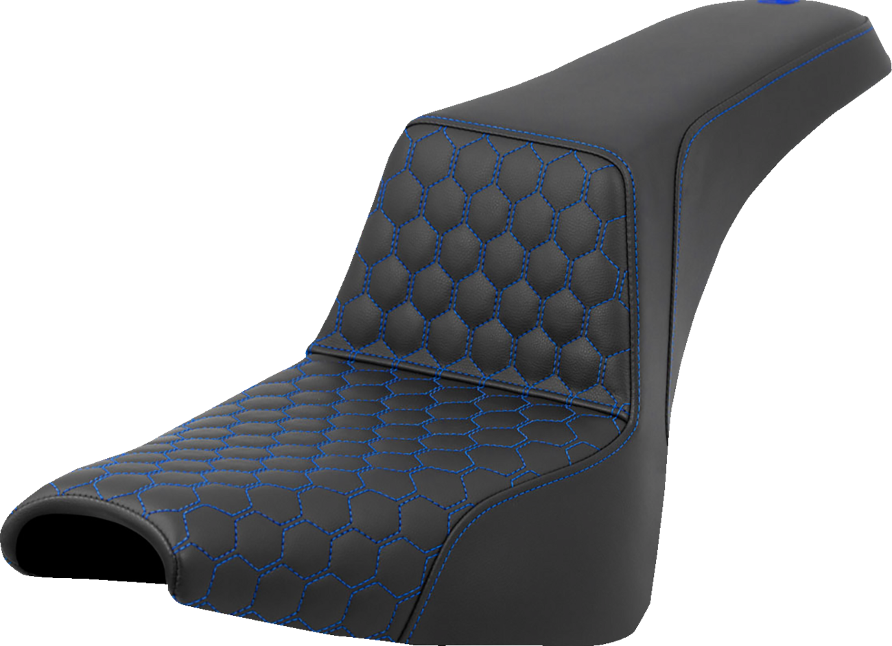 Saddlemen Step Up Blue Honeycomb Gel Seat for 2018-2025 Harley Softail FXBB FXST