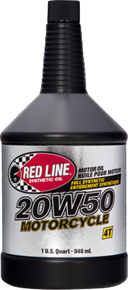 Red Line 1 Quart 20W-50 Synthetic Motor / Engine Oil for Harley Davidson
