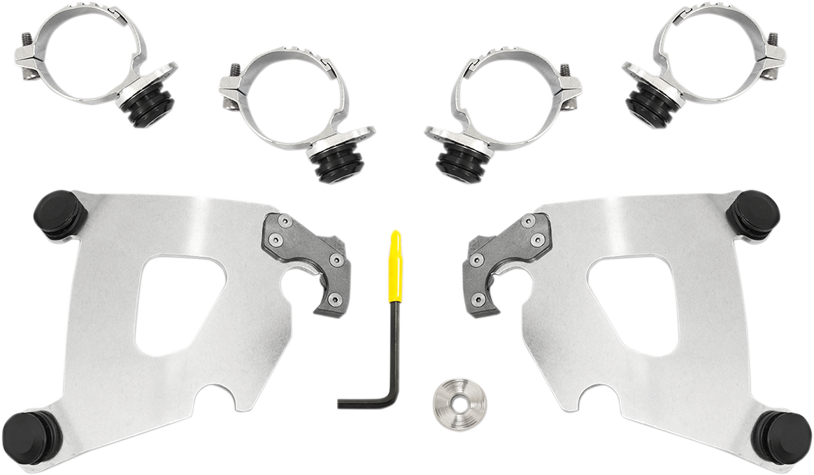Memphis Shades Cafe Fairing & Polished Mount Kit 2014-2017 Harley Dyna Models