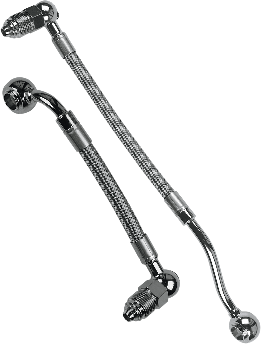 Goodridge Chrome Braided EFI Fuel Gas Line Kit for 1995-1998 Harley Touring