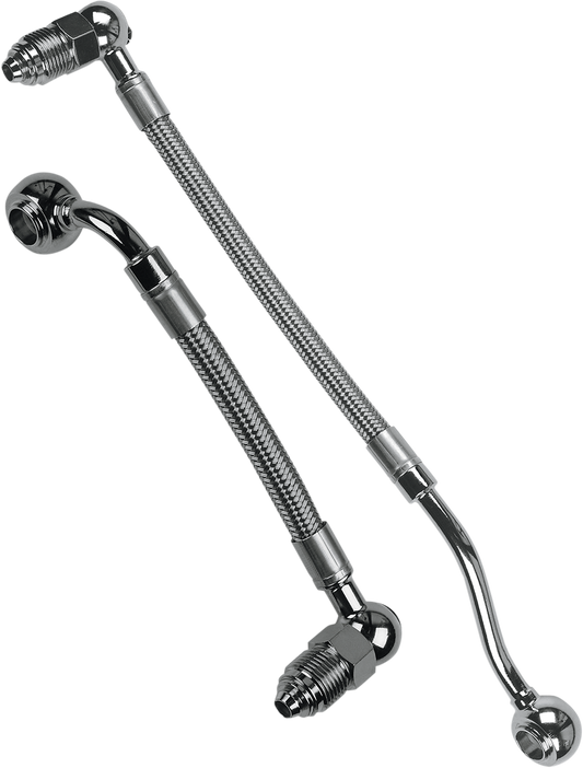 Goodridge Chrome Braided EFI Fuel Gas Line Kit for 1995-1998 Harley Touring