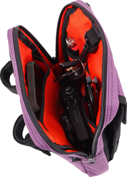 Thrashin Supply Purple Motorcycle Handlebar Storage Bag Slim for Harley THB-0033