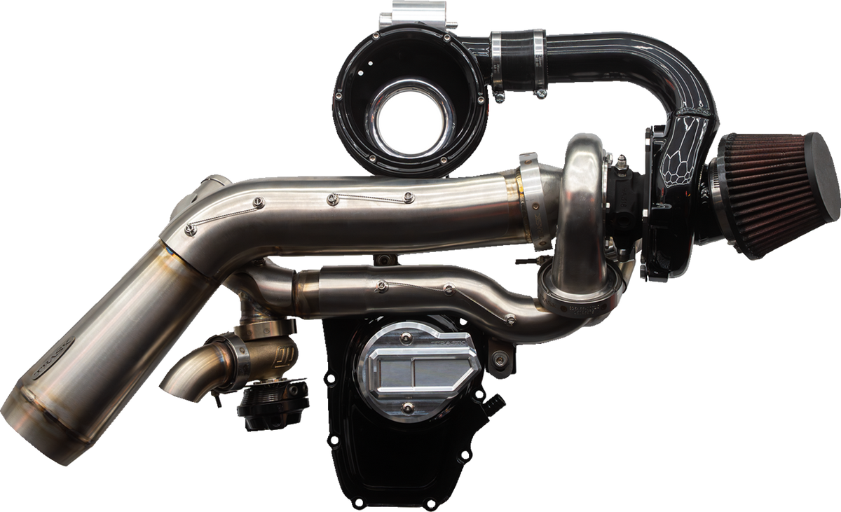 Trask Tornado Stage 2 Black Stainless Turbo Kit for 23-25 Harley Touring Softail