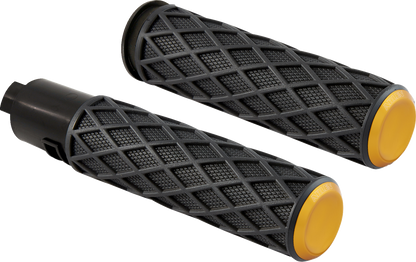 Arlen Ness Diamond Gold TBW Handlebar Hand Grips for 2023-2024 Harley Touring