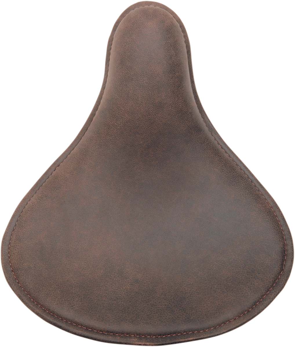 Drag Specialties Small Low-Profile Brown Leather Motorcycle Spring Solo Seat