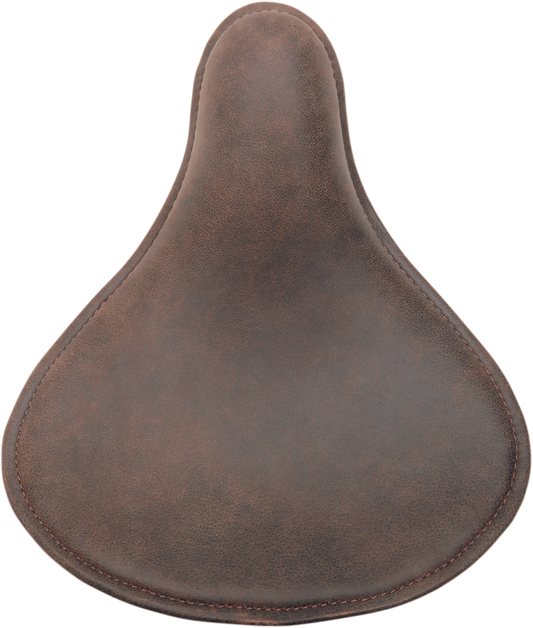Drag Specialties Small Low-Profile Brown Leather Motorcycle Spring Solo Seat