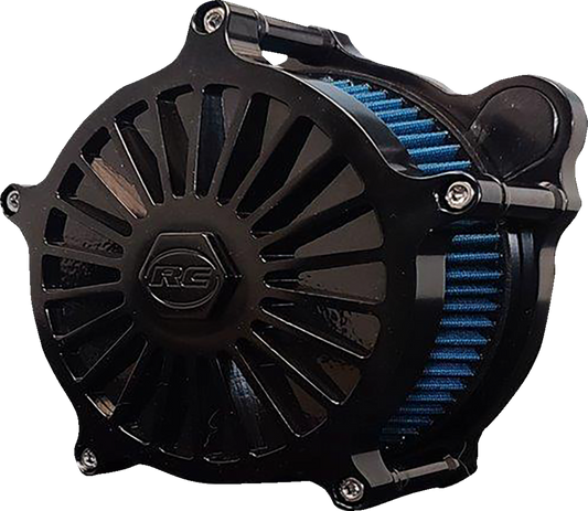 RC Components Black Illusion Air Filter Cleaner for 2017-2024 Harley Davidson M8