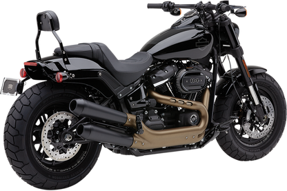Cobra Black 4" Exhaust Mufflers for 2018-2022 Harley Softail Fat Bob