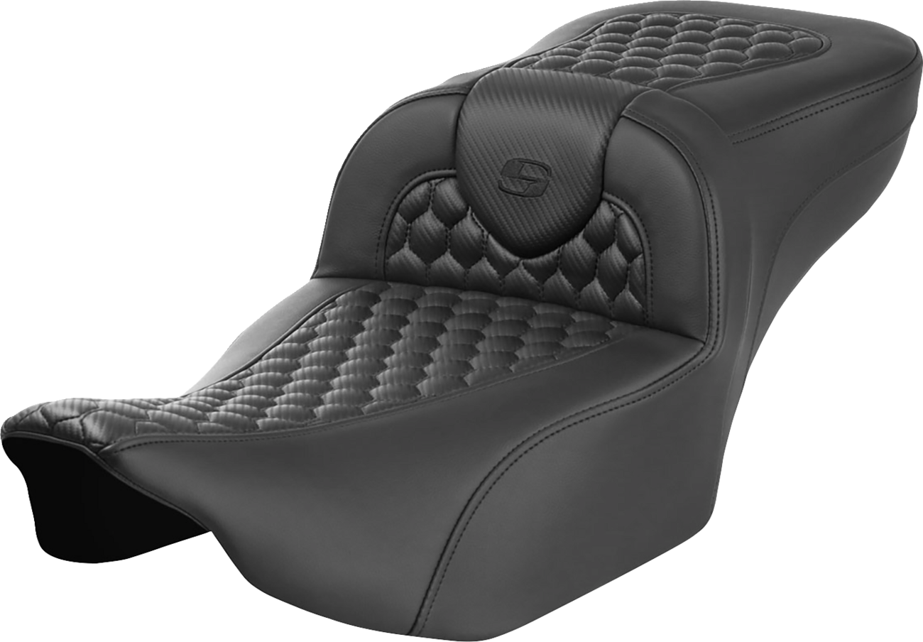 Saddlemen Roadsofa Black Honeycomb Extended Gel Seat for 2023-25 Harley Touring