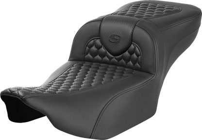 Saddlemen Roadsofa Black Honeycomb Extended Gel Seat for 2023-26 Harley Touring