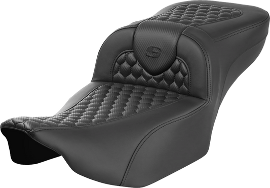 Saddlemen Roadsofa Black Honeycomb Extended Gel Seat for 2023-25 Harley Touring